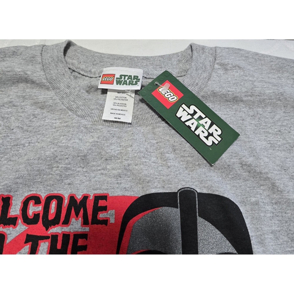 LEGO Star Wars T-Shirt M Welcome to the Dark Side Darth Vader 2013 NWT Gray